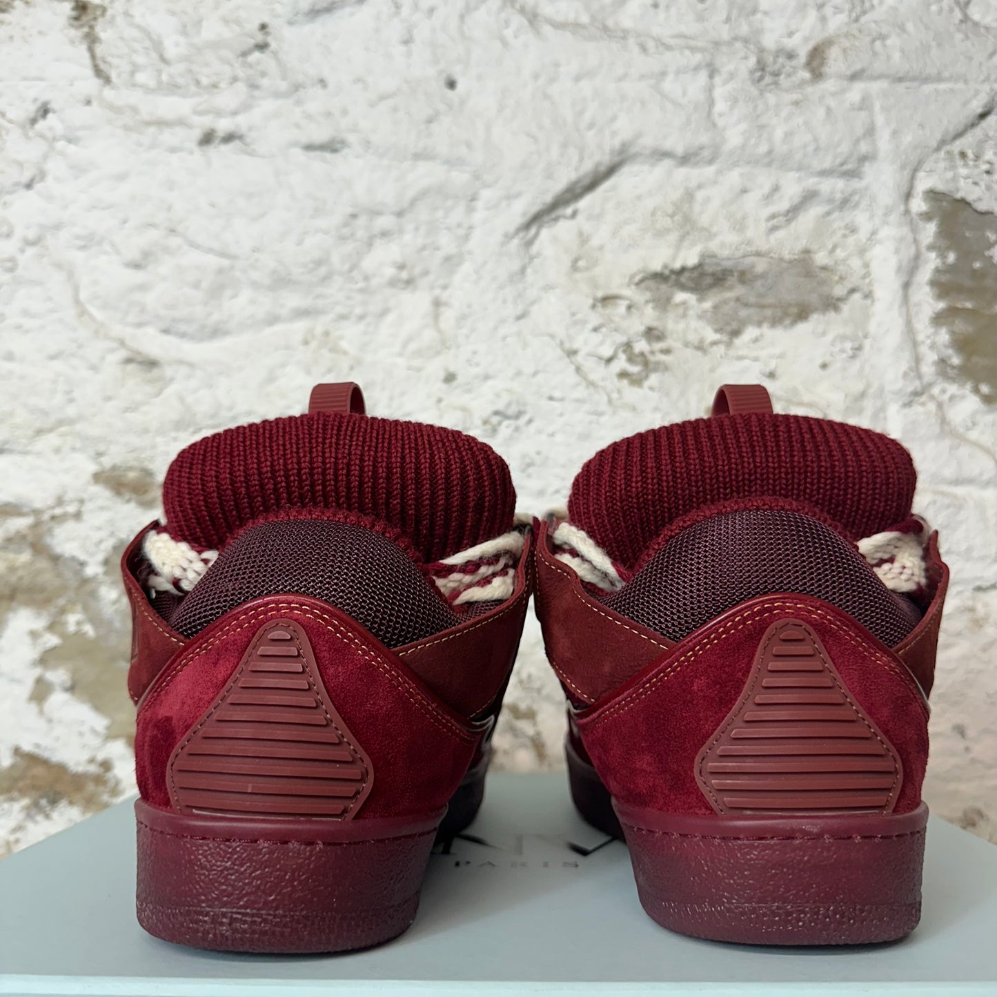 Lanvin Curb White Maroon Sneaker