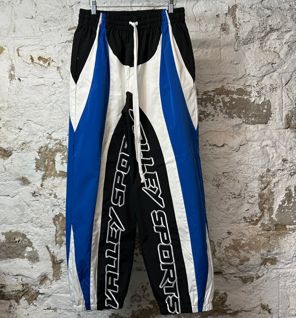 Vale Black White Blue Track Pants Sz S