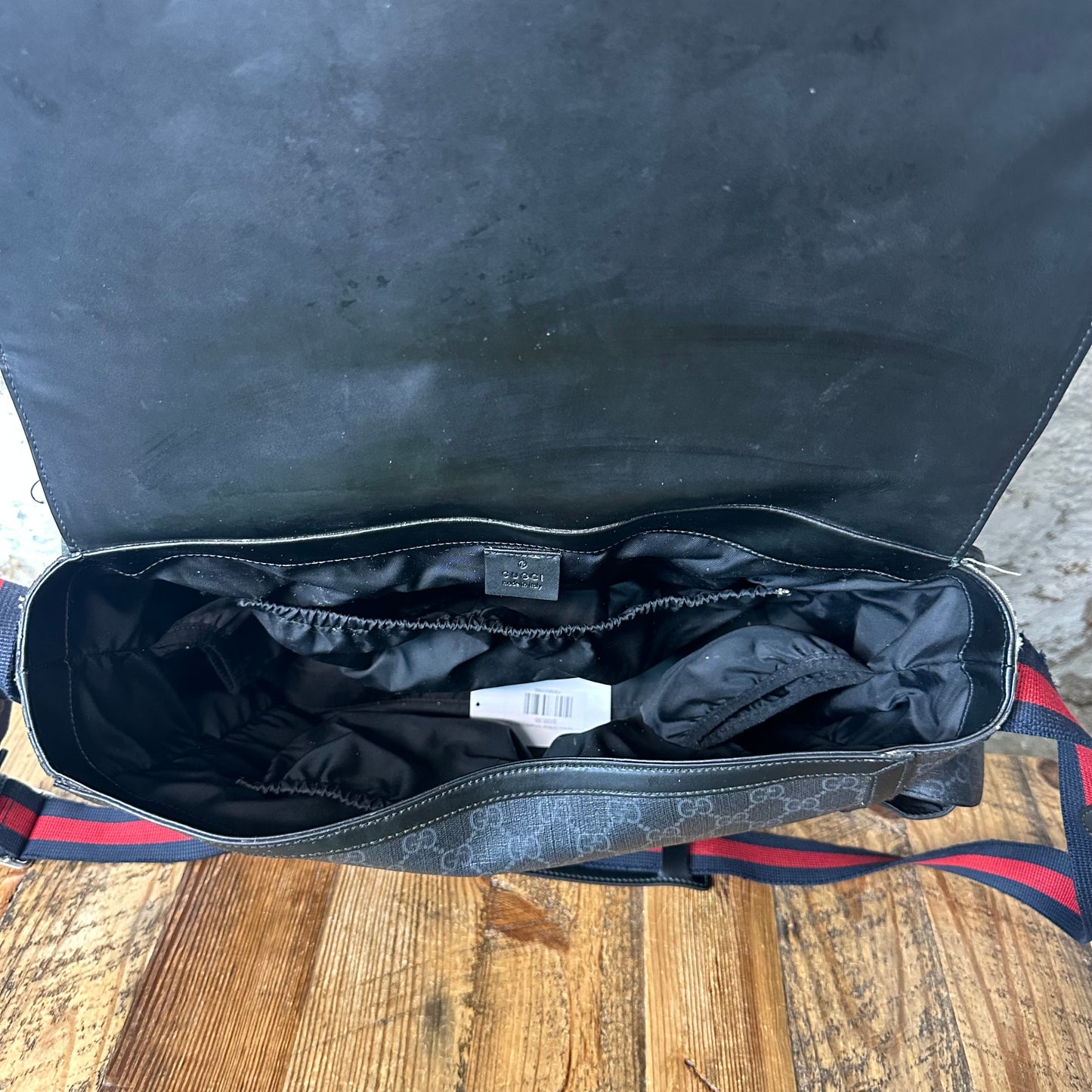Gucci Supreme GG Black Monogram Diaper Bag