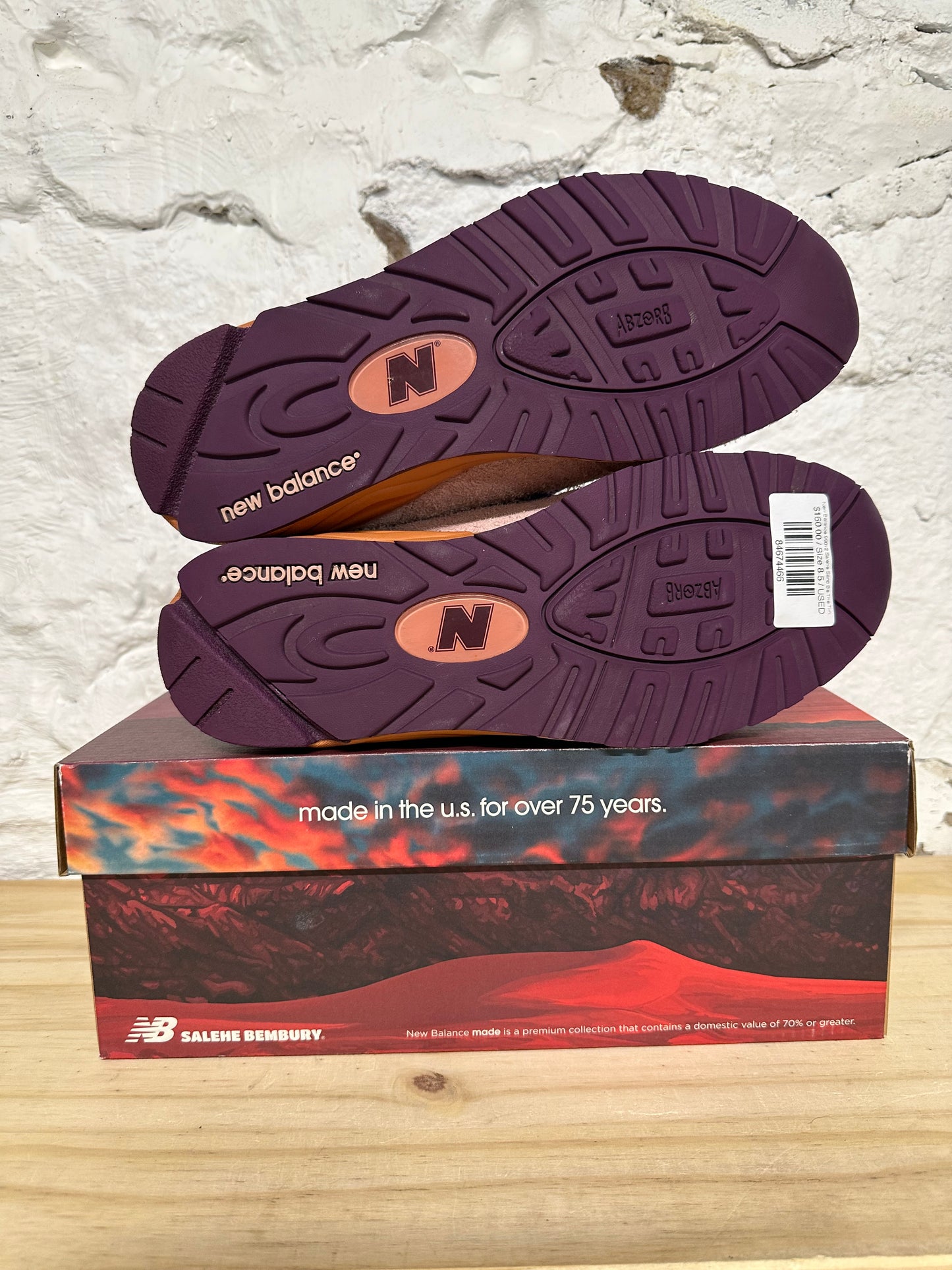 New Balance 990v2 Salehe Sand Be The Time Sz 8.5