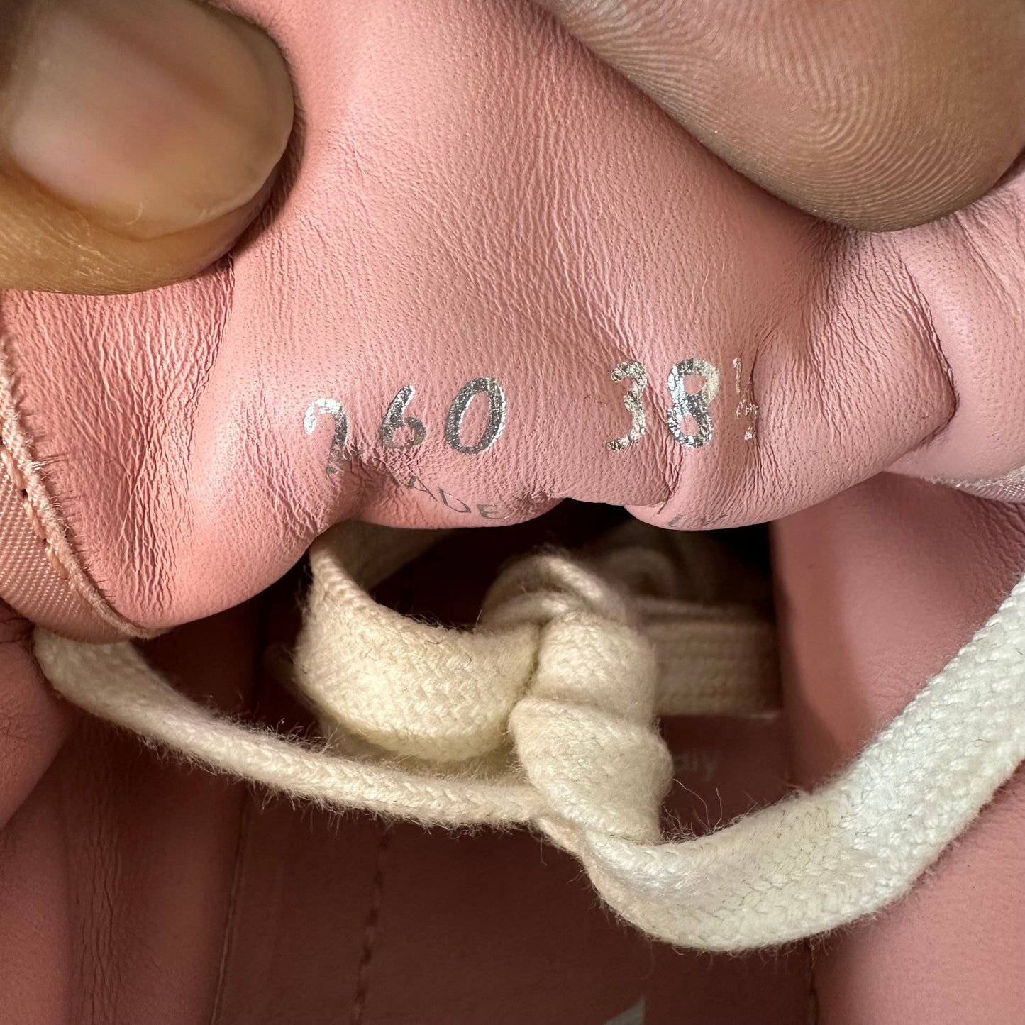 Prada Gabardine Pink Nylon Cream Sneaker Sz 6 (38.5)