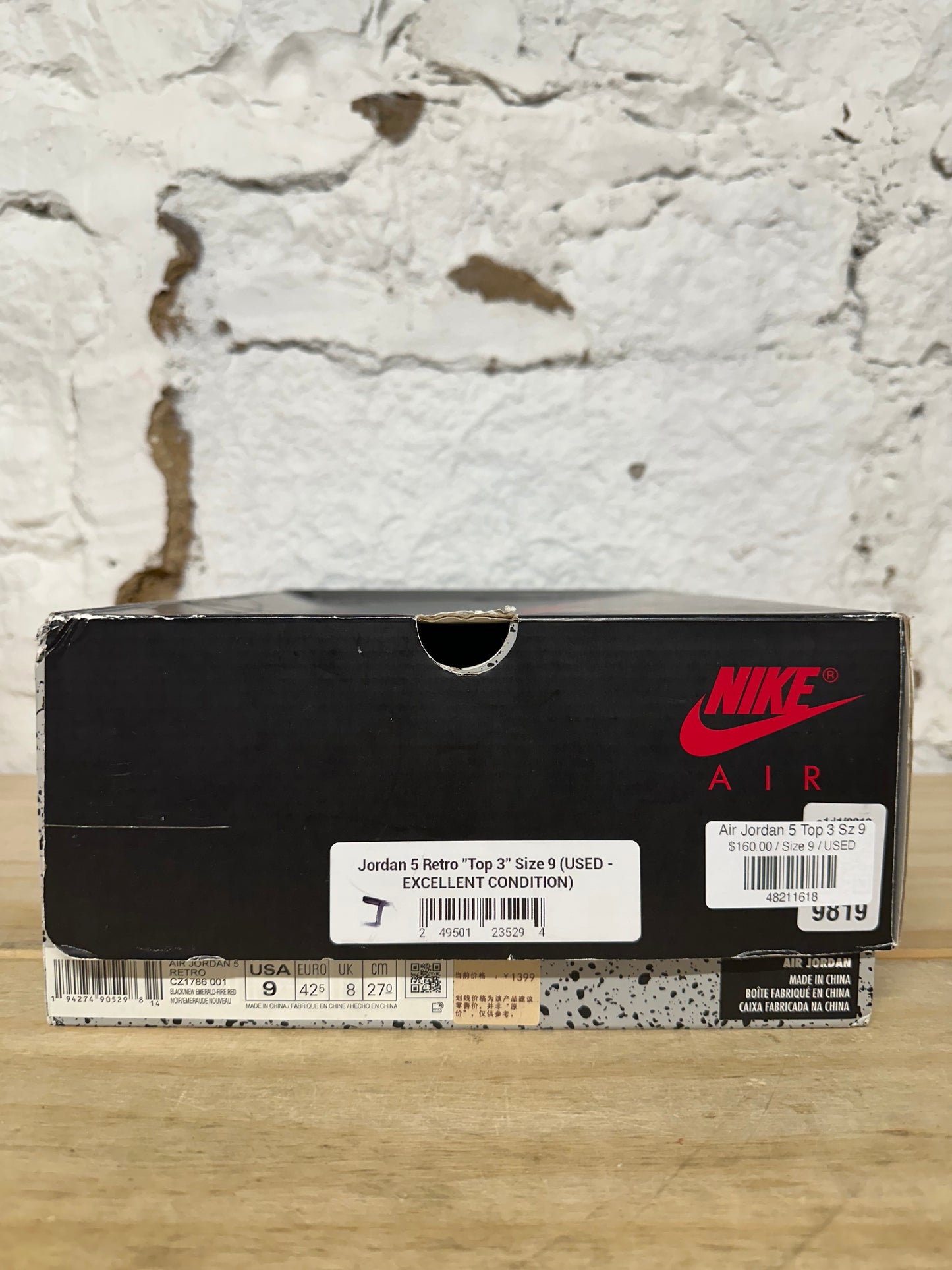 Air Jordan 5 Top 3 Sz 9