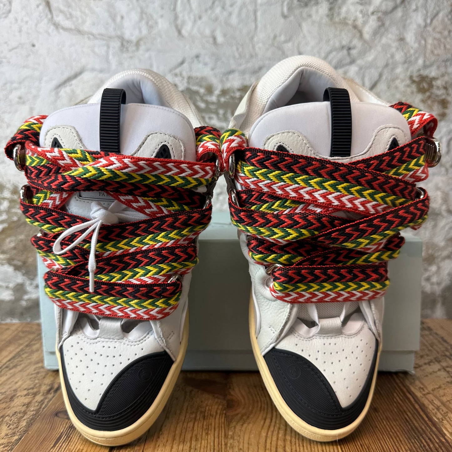 Lanvin Curb Multicolor Lace Grey Sneaker Sz 11 (44) DS