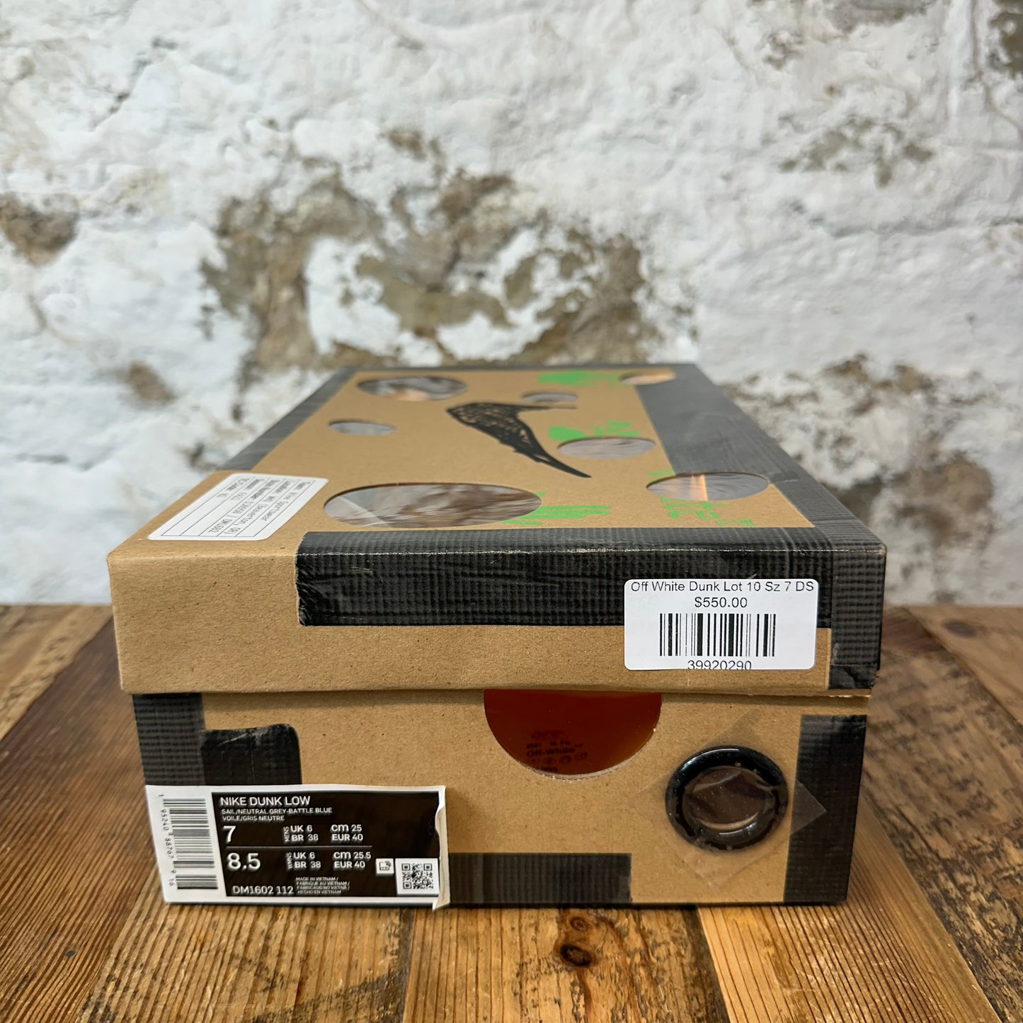 Nike Dunk Low Off-White Lot 10 Sz 7 DS