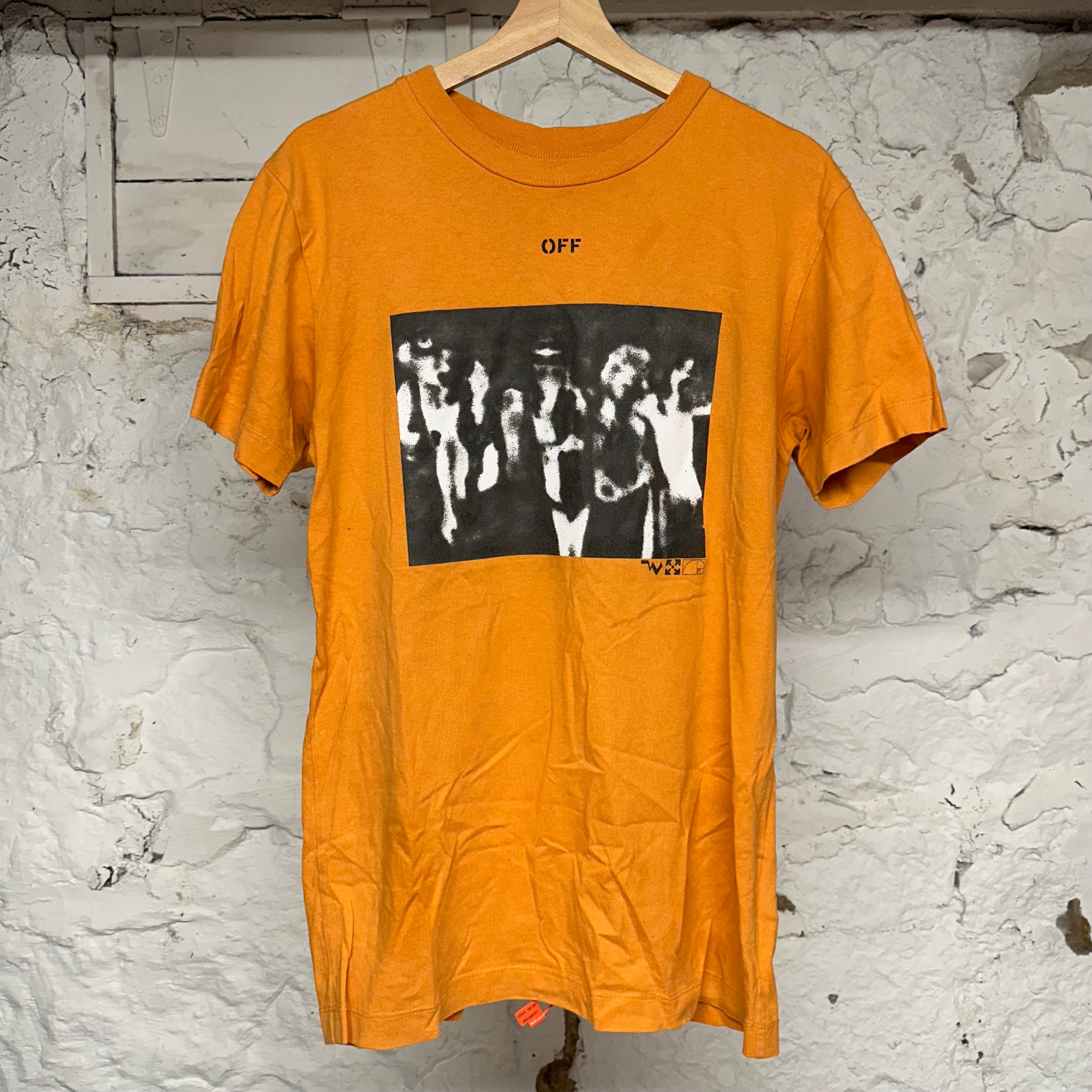 Off White Picture Orange T-Shirt Sz S