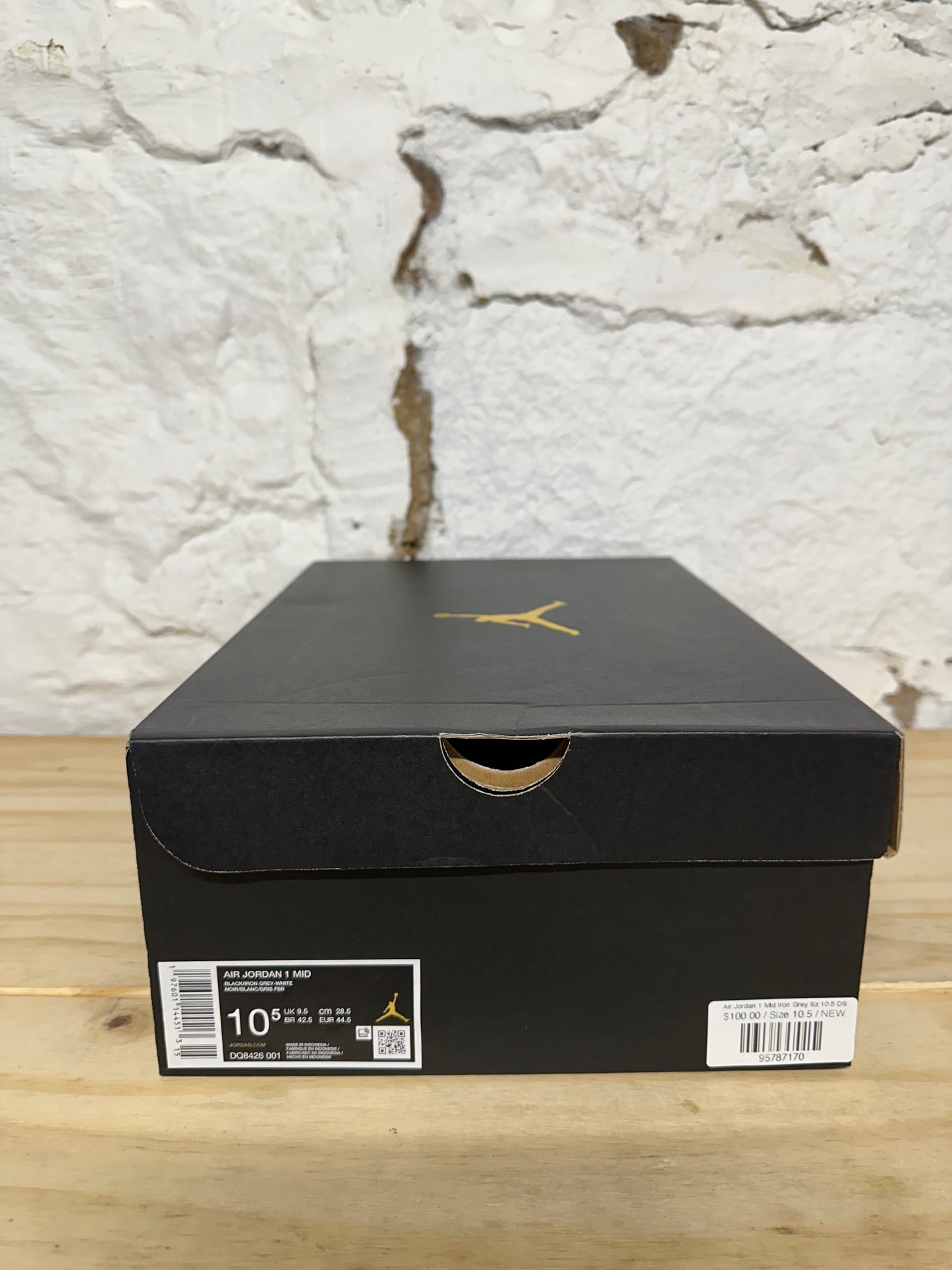 Air Jordan 1 Mid Iron Grey Sz 10.5 DS