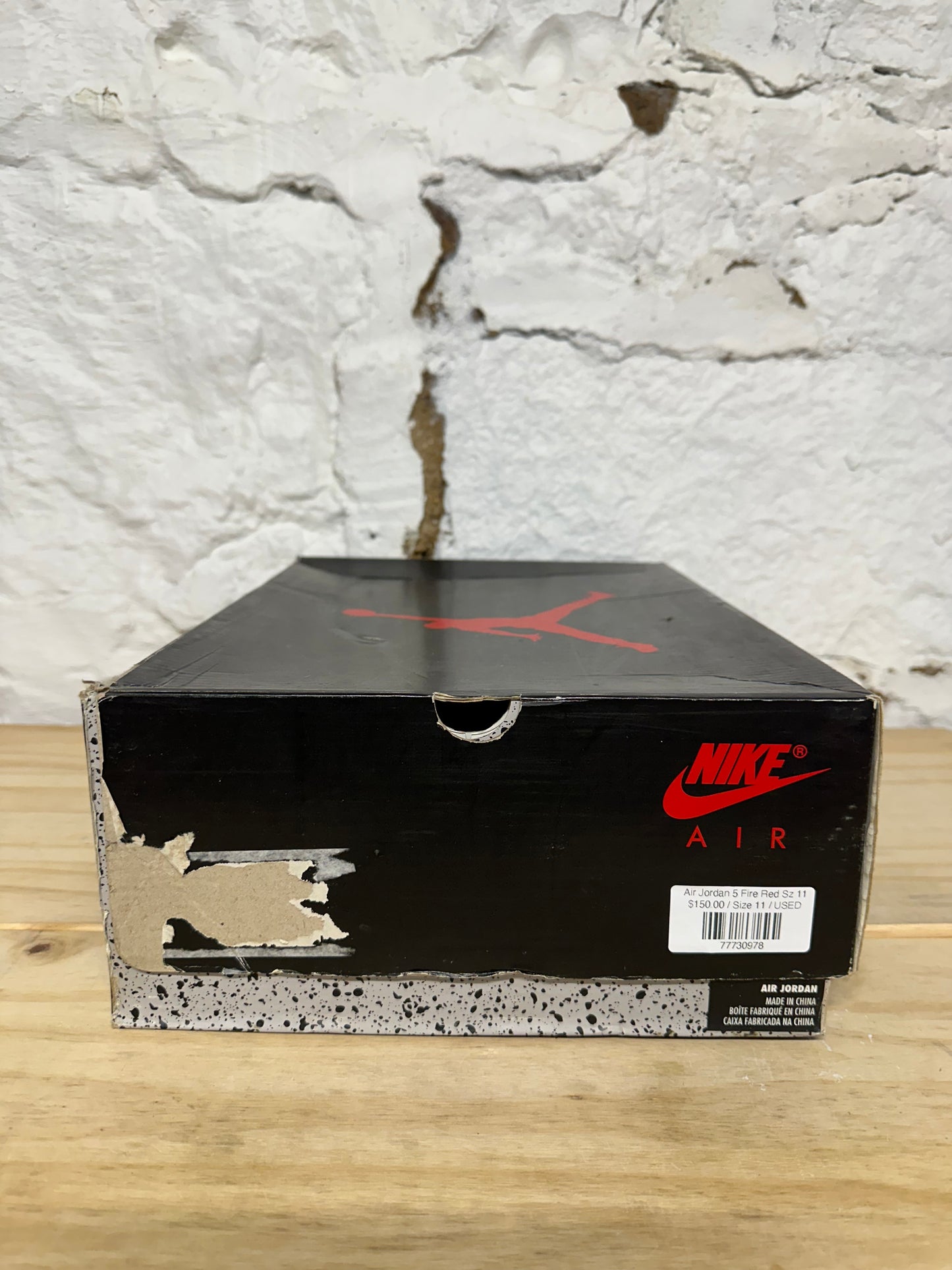 Air Jordan 5 Fire Red Silver Tongue Sz 11