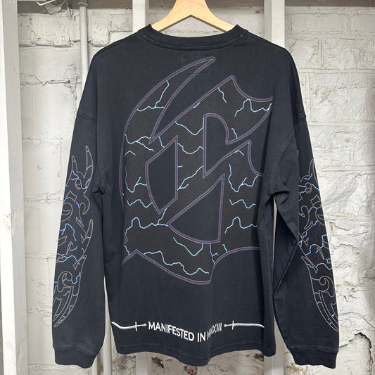 Godspeed Bike Black Long Sleeve T-Shirt Sz S