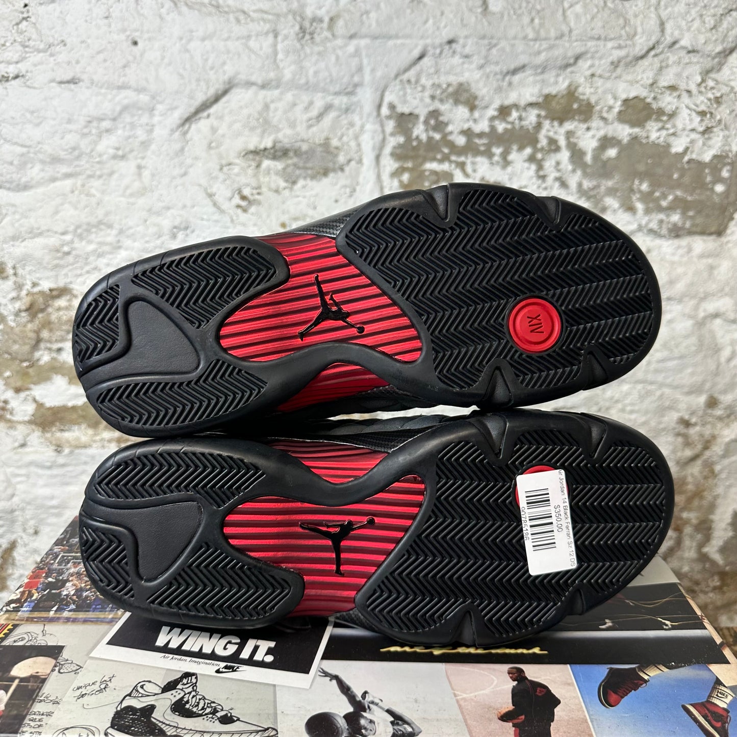 Air Jordan 14 Black Ferrari Sz 12 DS