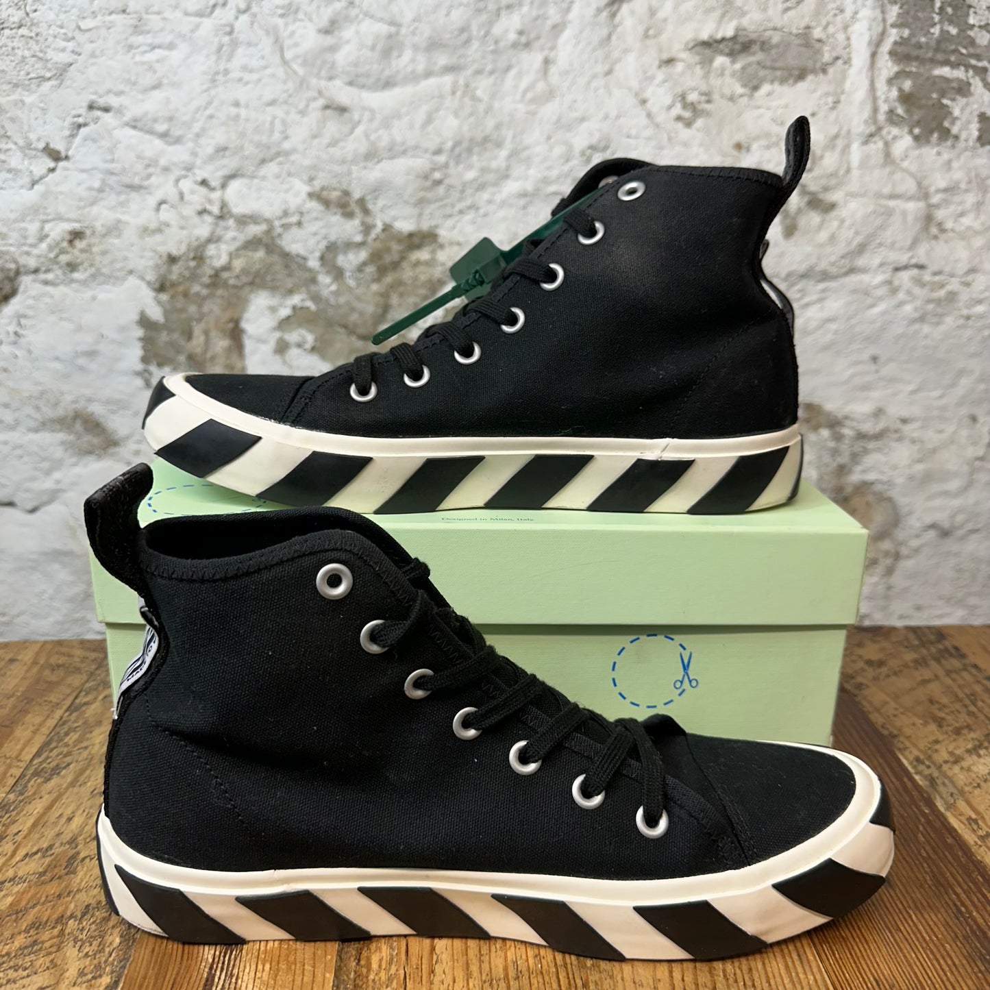 Off-White White Arrow Black Vulc High Sz 10 (43)
