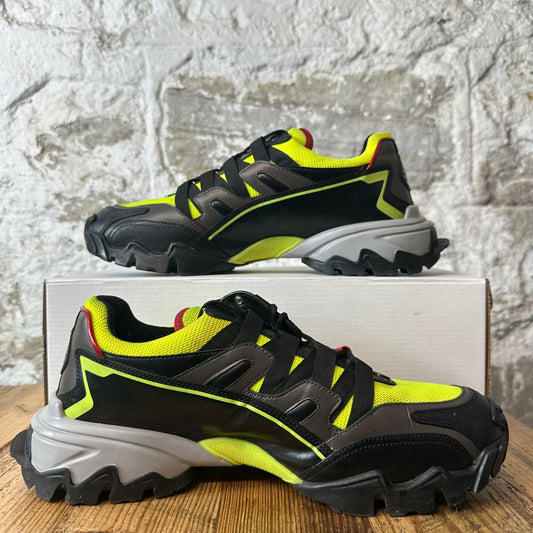 Valentino Black Neon Rock Runner Sneaker Sz 9 (42)