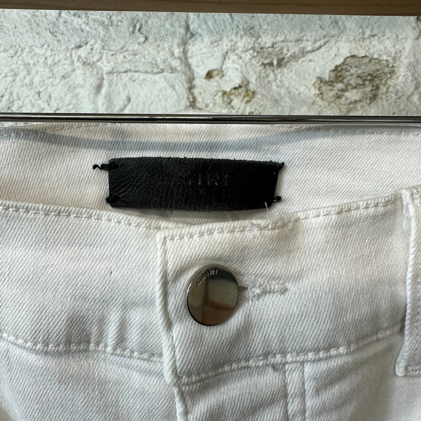 Amiri MX2 White Patch White Denim Jeans Sz 31