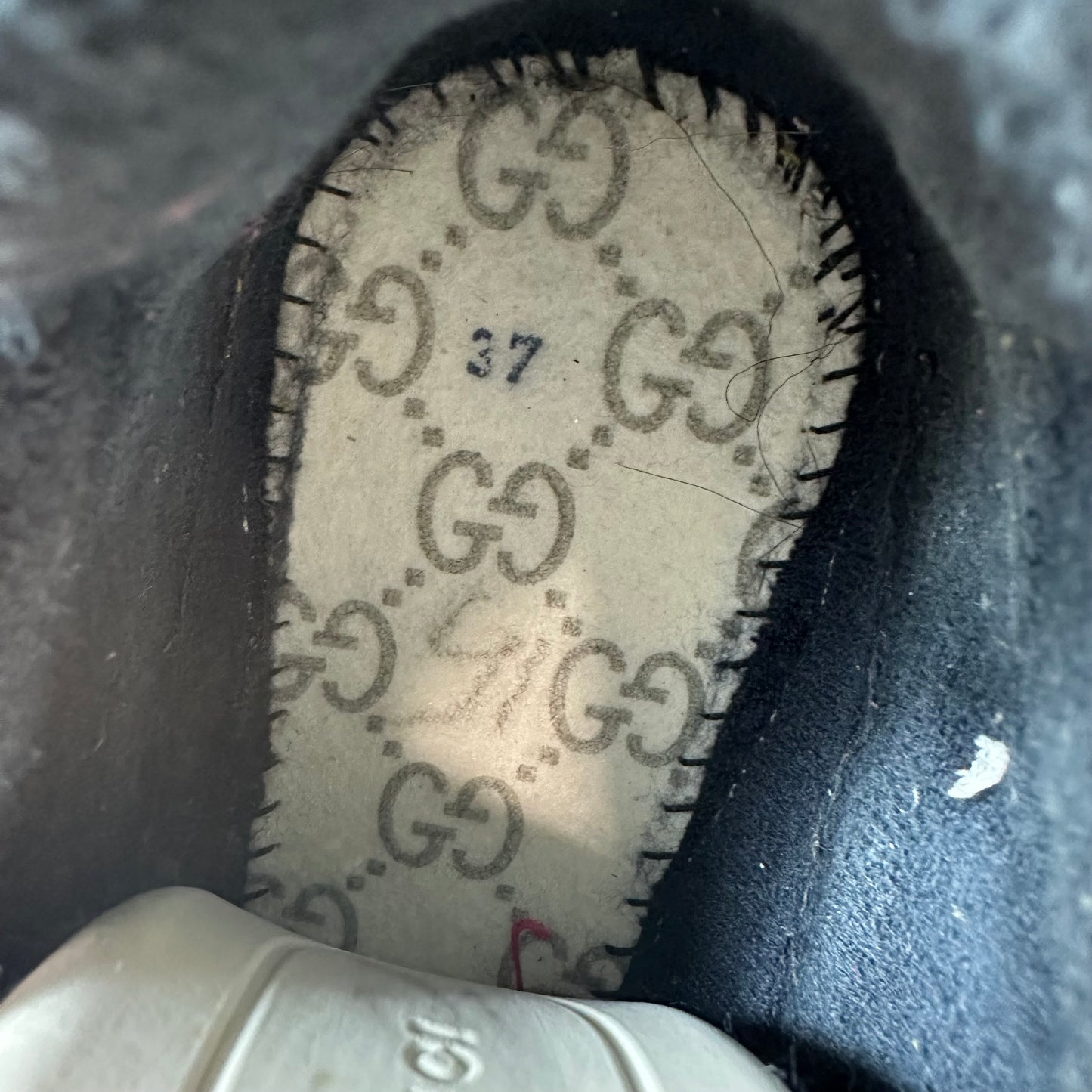 Gucci Rhyton Multicolor GG Monogram Cream Sneaker Sz 5 (37)