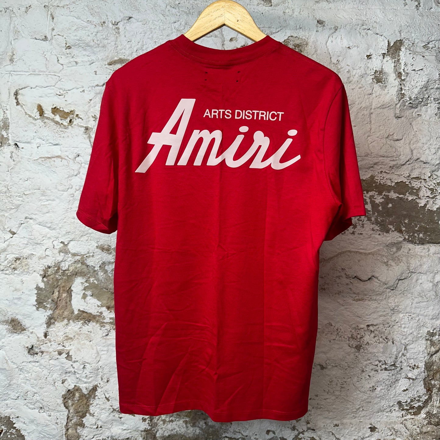 Amiri White Spellout T-shirt Red Sz S