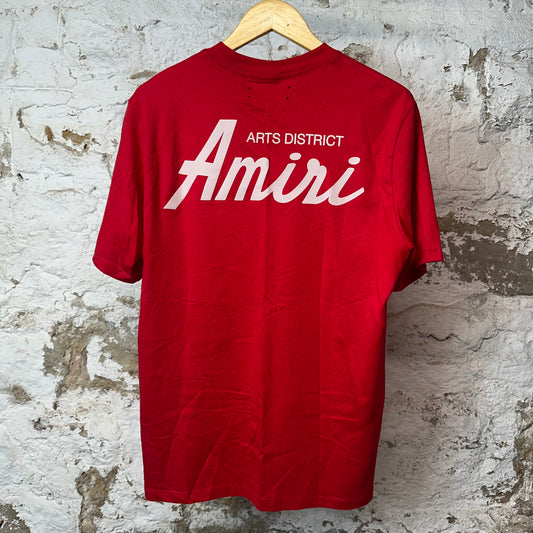 Amiri White Spellout T-shirt Red Sz S