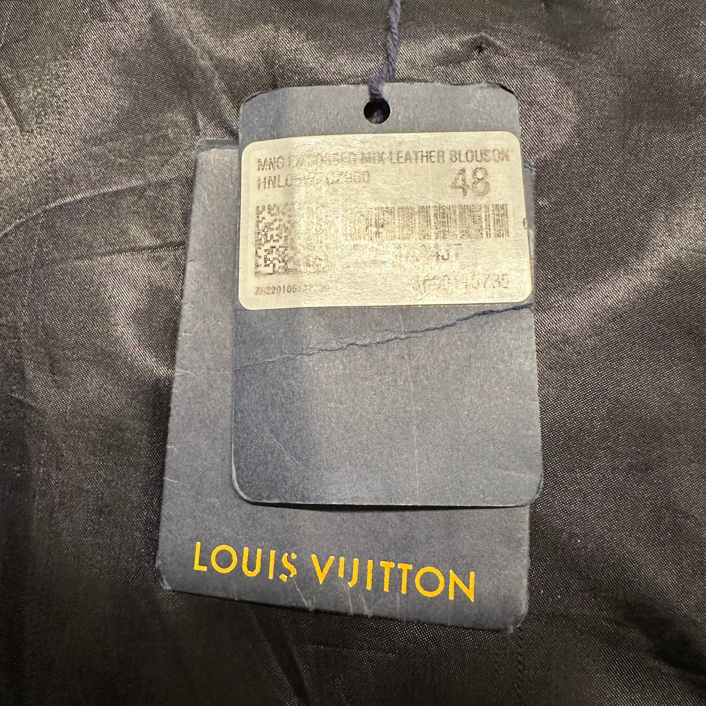 Louis Vuitton Black Monogram Leather Wool Mask Varsity Jacket Sz M (48)