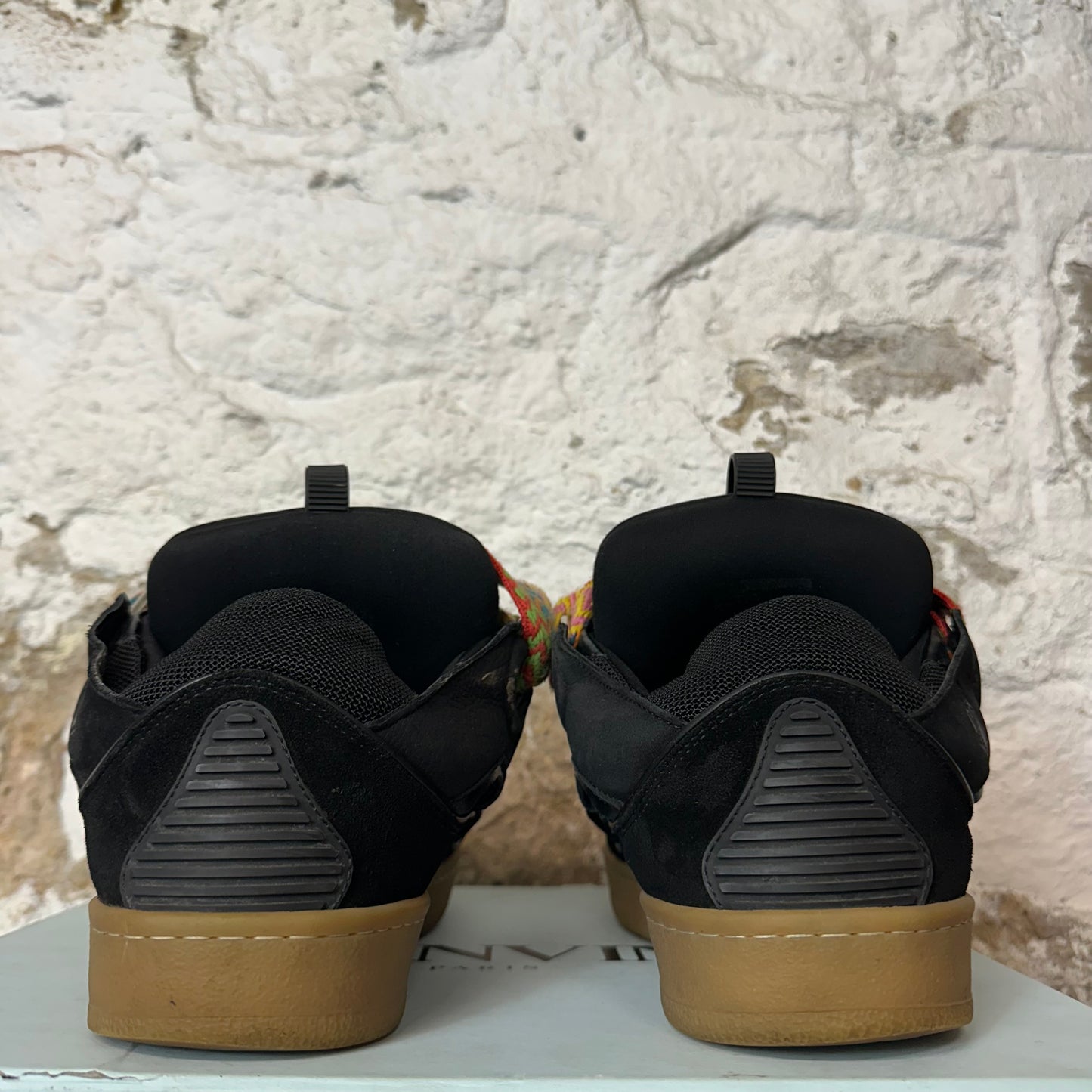 Lanvin Curb Multicolor Lace Black Sneaker Sz 11 (44)