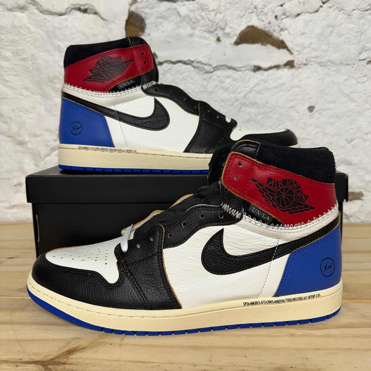 Air Jordan 1 High Fragment Union LA Varsity Red Sport Royal Sz 13 DS