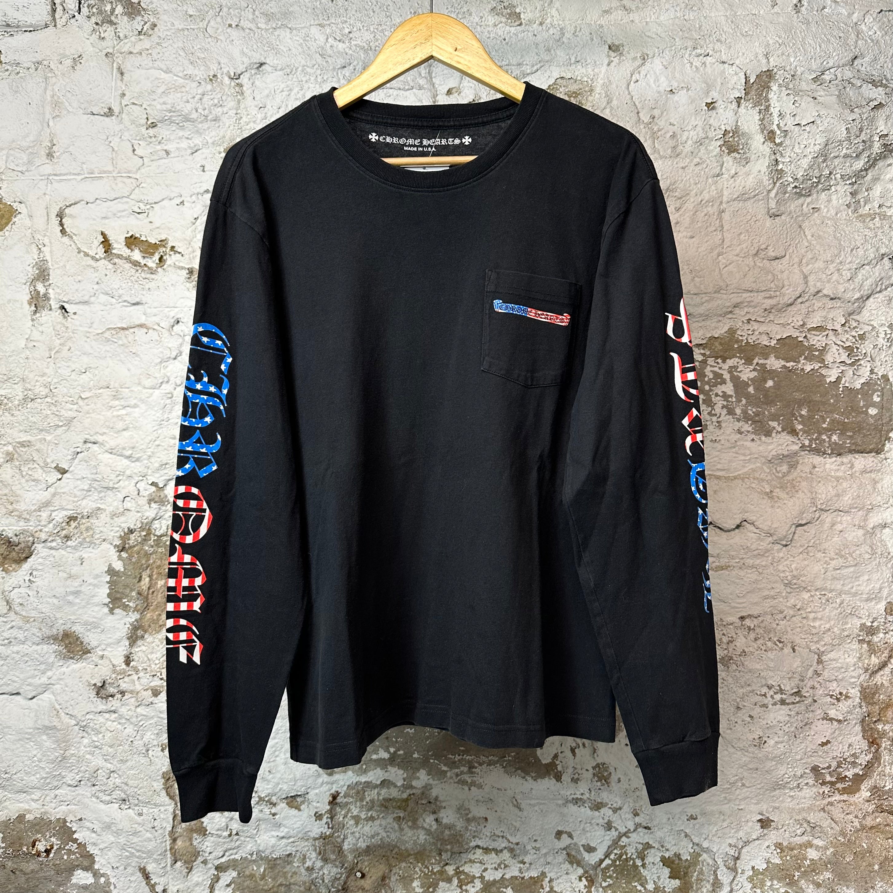 Chrome Hearts USA Scroll L/s Black Sz L