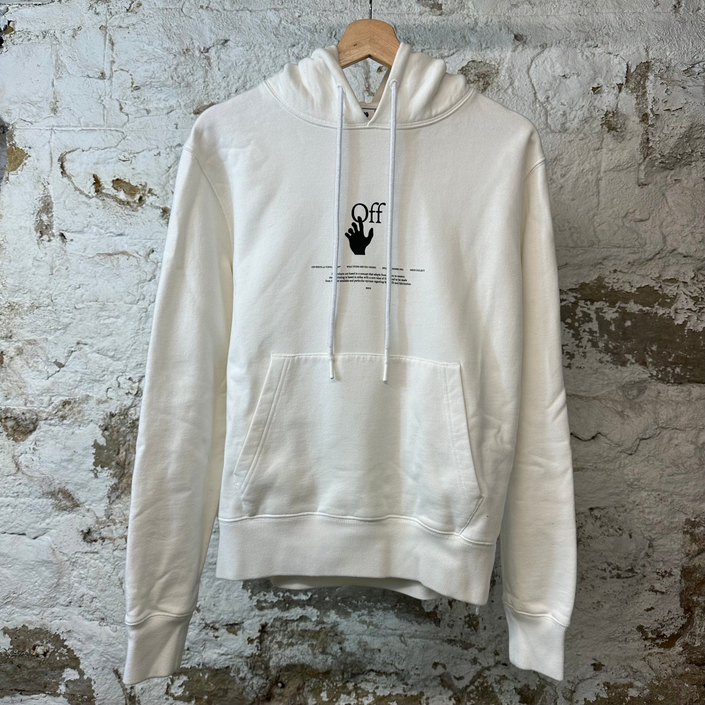 Off White Grafitti Hoodie White Sz S