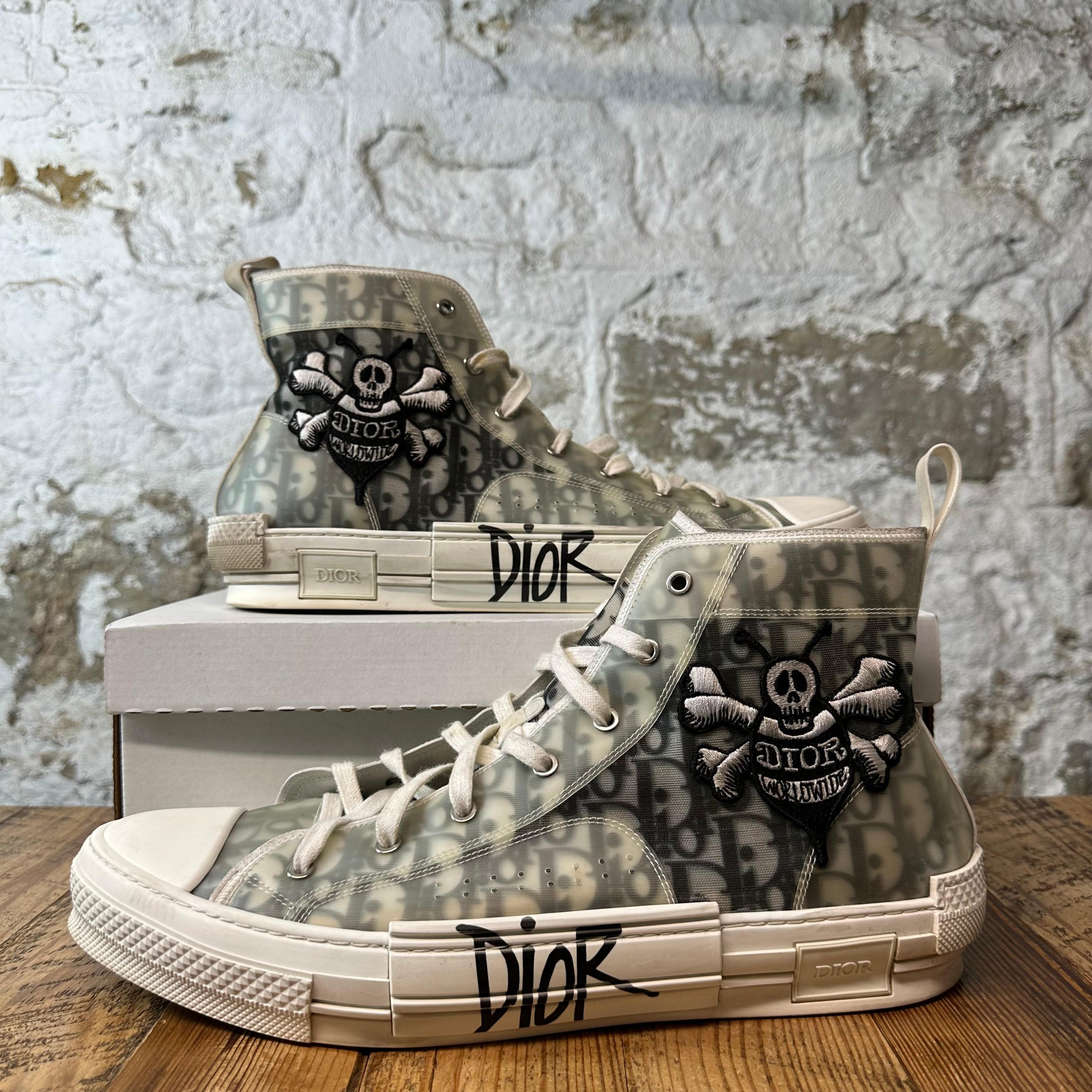 Dior B23 High Stussy Grey Oblique Sz 16 (49)