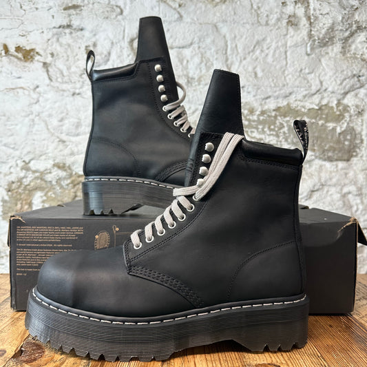 Rick Owens 1460 Quad Sole Steel Toe Boot Sz 12 DS