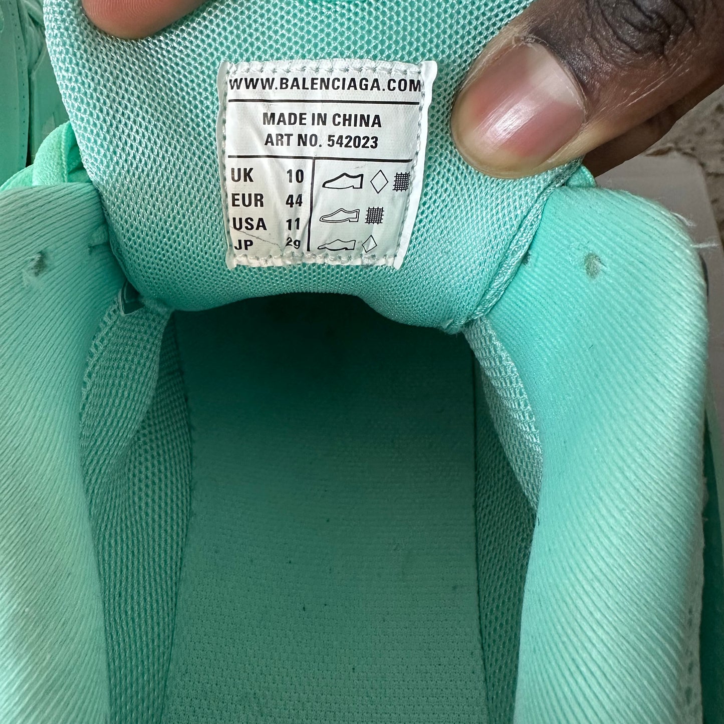 Balenciaga Track Runner Mint Sneaker Sz 11 (44)