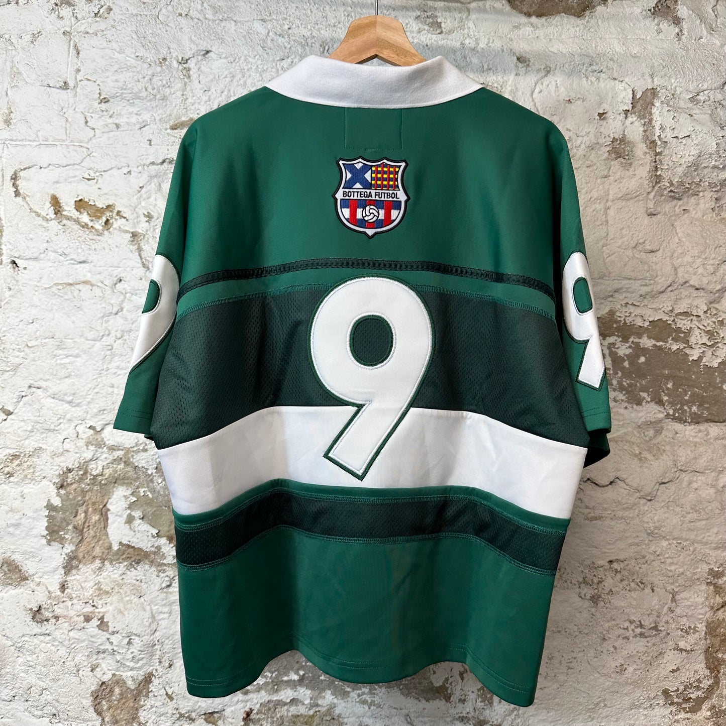 Bottega Desires Green White Futbol Jersey Sz M