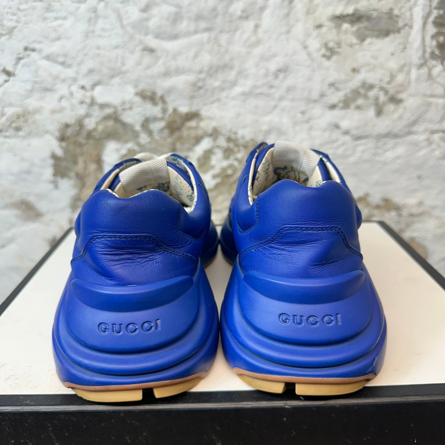 Gucci Rython NY Sparkle Blue Sneaker Sz 6.5