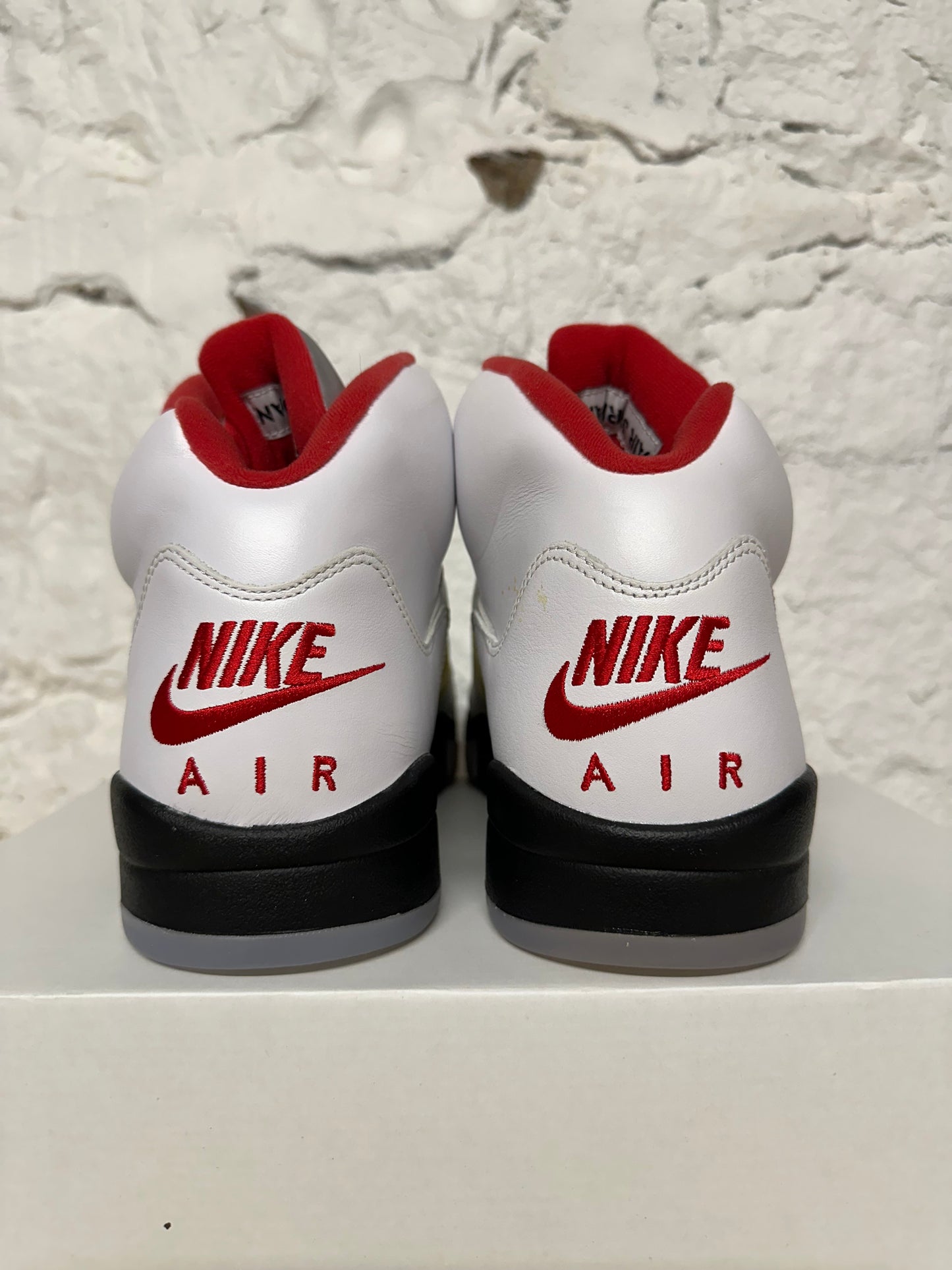 Air Jordan 5 Fire Red Silver Tongue Sz 13