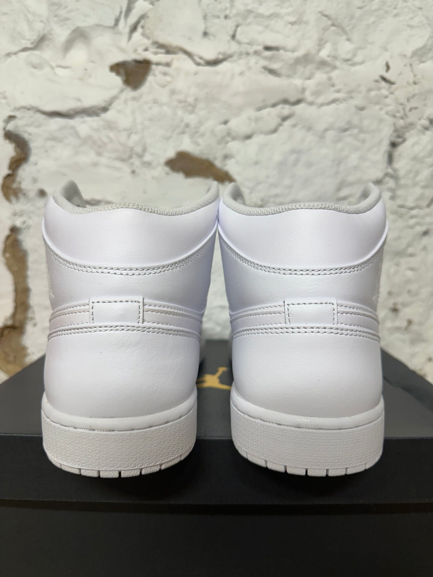 Air Jordan 1 Mid Triple White Sz 14 DS