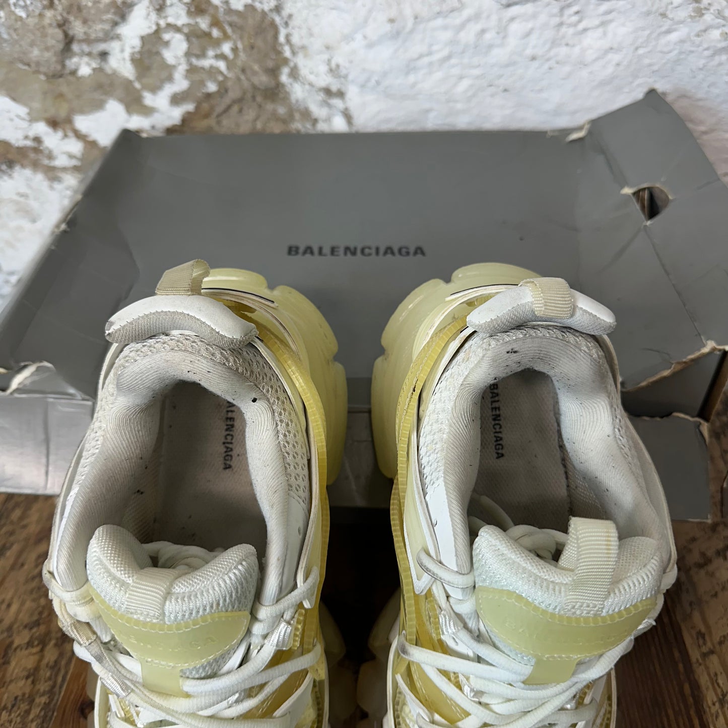 Balenciaga Track Runner White Clear Sneaker Sz 5 (37)