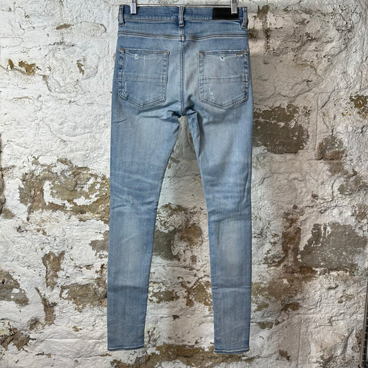 Amiri Knee Rip Blue Denim Jeans Sz 29