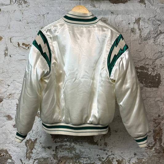 Rhude Green Cream Satin Varsity Jacket Sz XL (L)