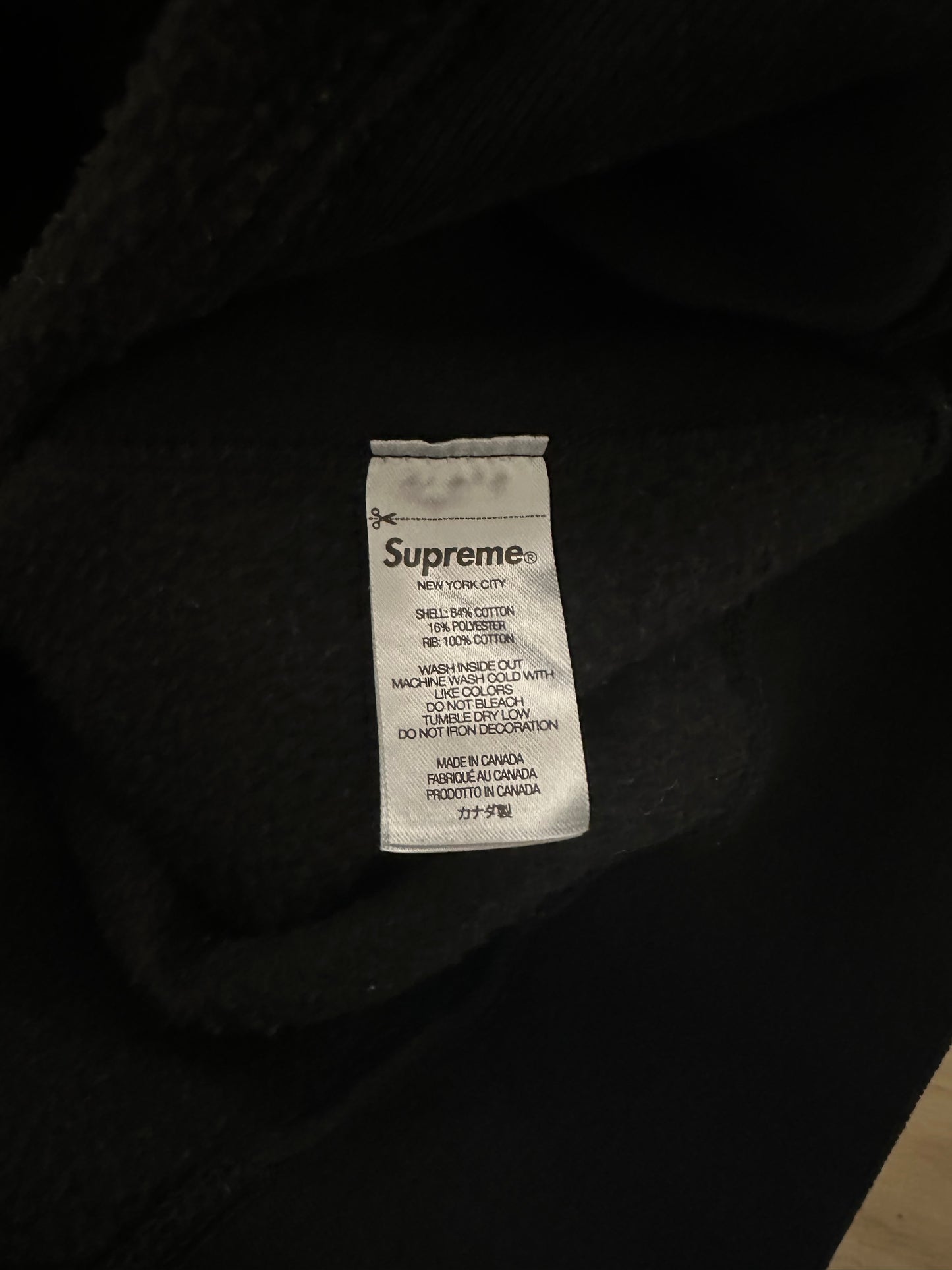Supreme Motion Logo Black Hoodie Sz L