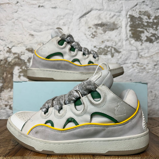 Lanvin Curb Gray White Lace Cream Sneaker Sz 11 (44)