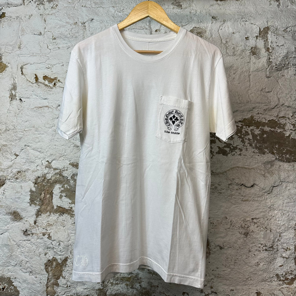 Chrome Hearts Welcome Vegas T-shirt White Sz L (Stained)