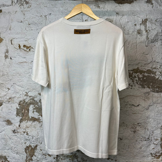 Louis Vuitton Maison Logo T-shirt Cream Sz M