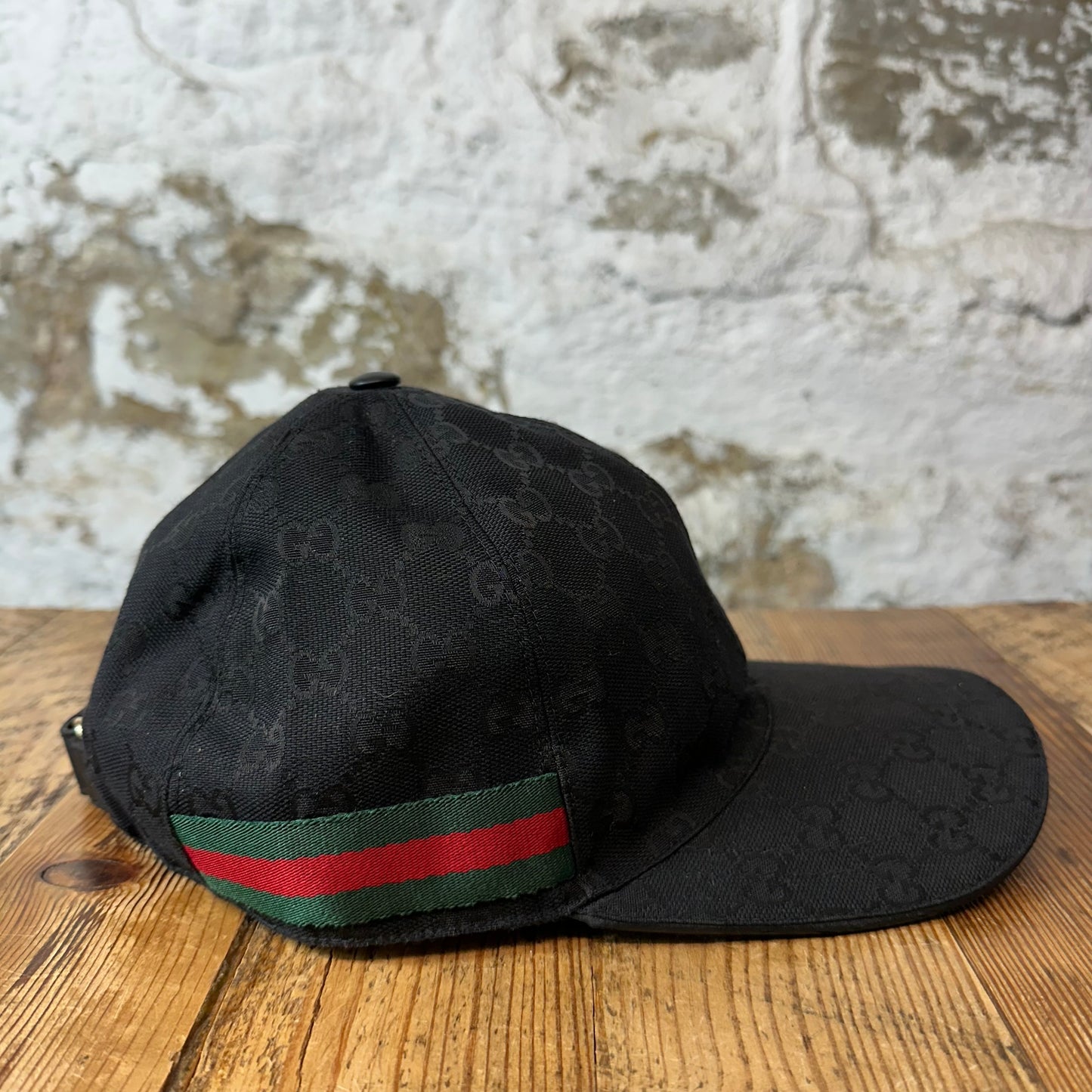 Gucci GG Black Monogram Hat Sz XL