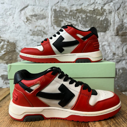 Off-White Out Of Office Black White Red Sneaker Sz 6.5 (39)