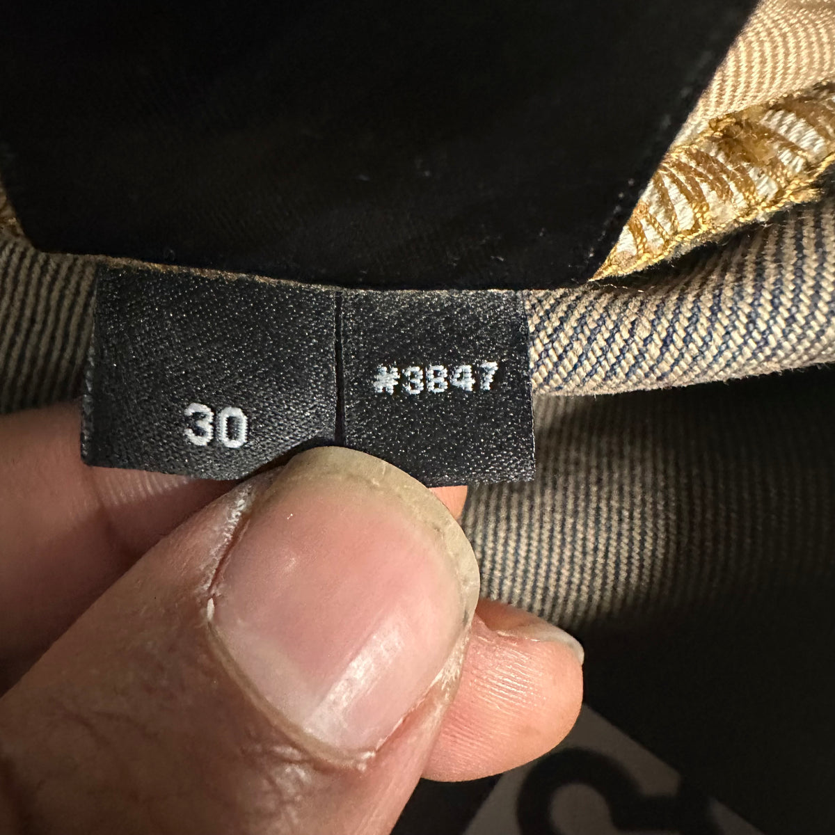 Amiri MX1 Yellow Suede Dirty Blue Denim Jeans Sz 30