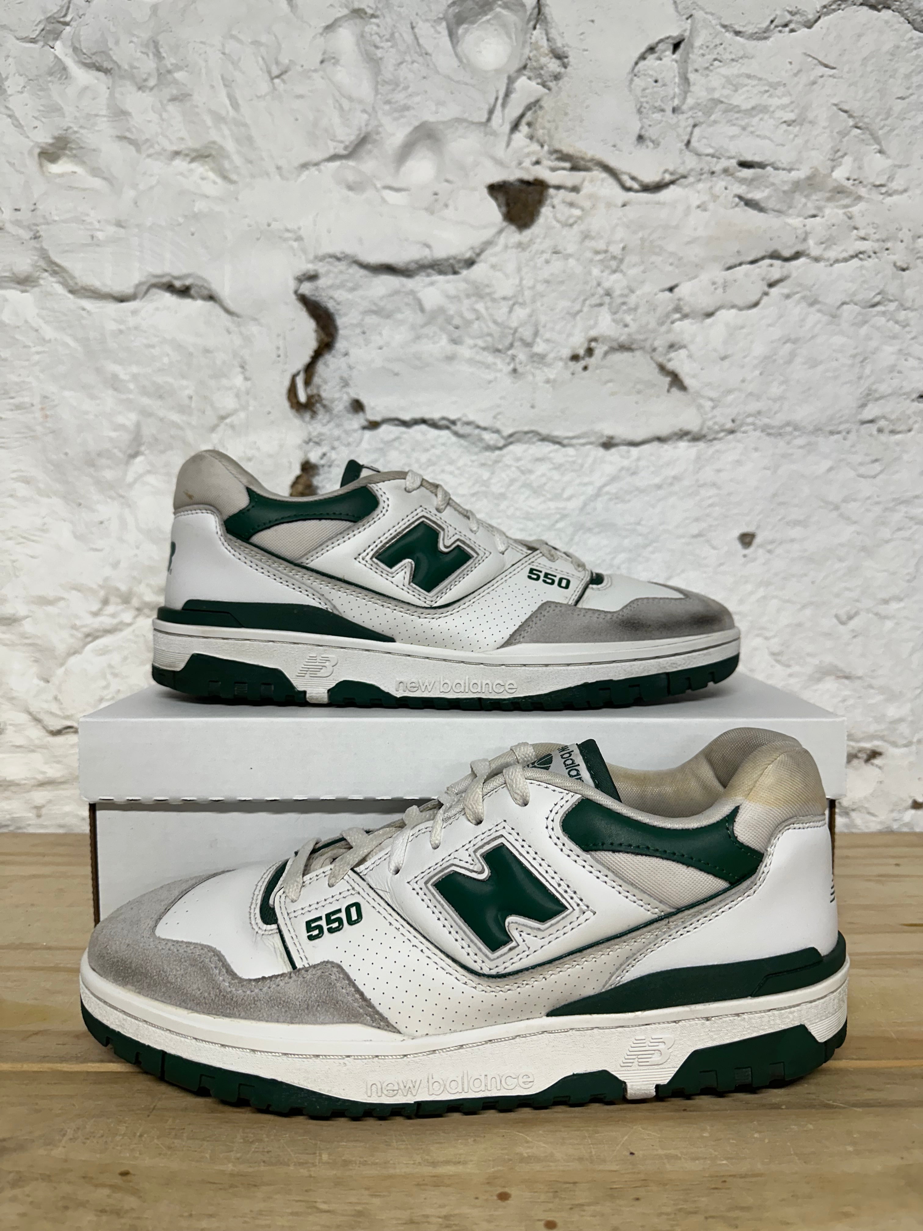 New Balance 550 White Green Sz 12