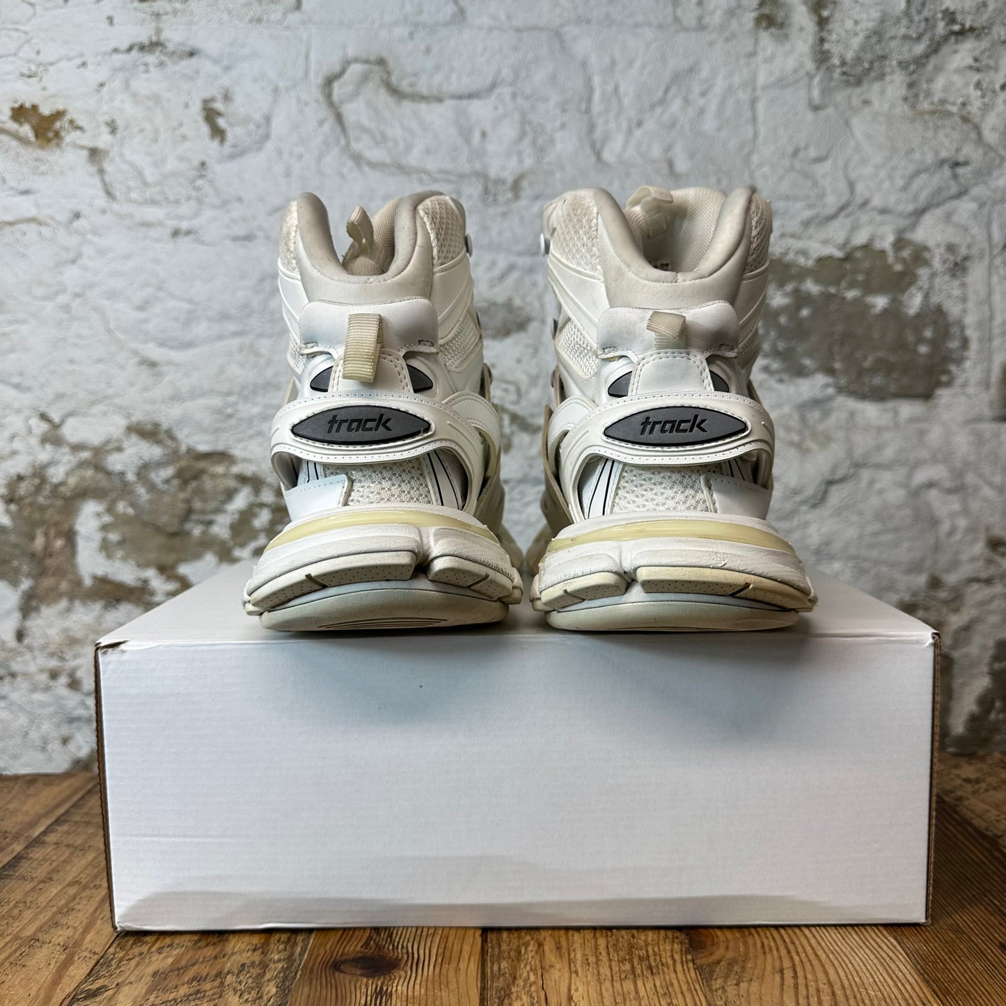 Balenciaga High Track Runner Triple White Sneaker Sz 8 (41)
