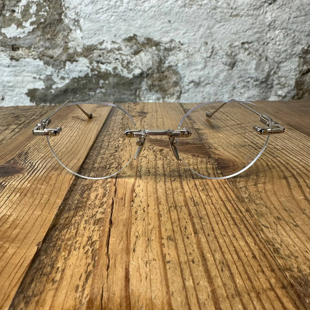 Chrome Hearts Sofffffffers I Rimless Clear Silver Glasses