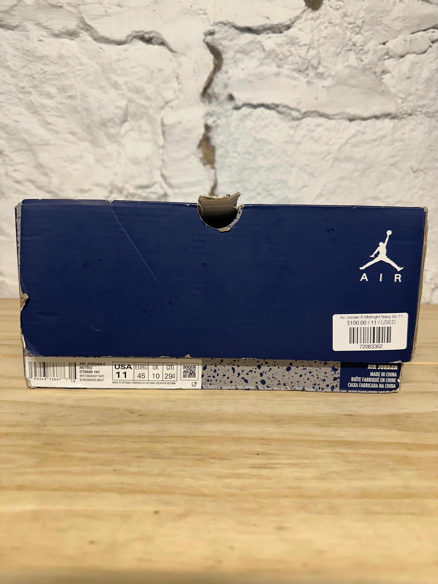 Air Jordan 6 Midnight Navy Sz 11