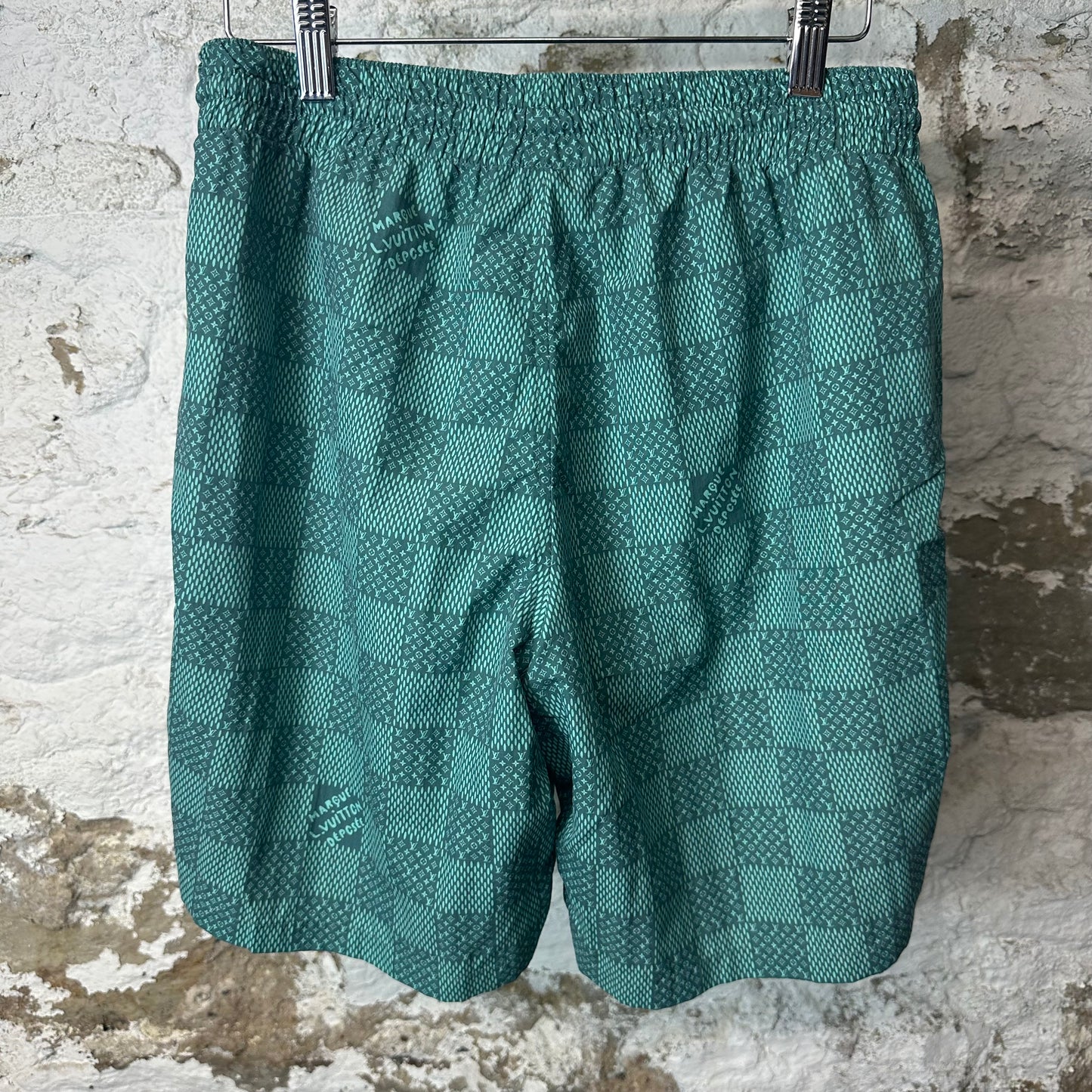 Louis Vuitton Green Damier Swim Trunks Sz S