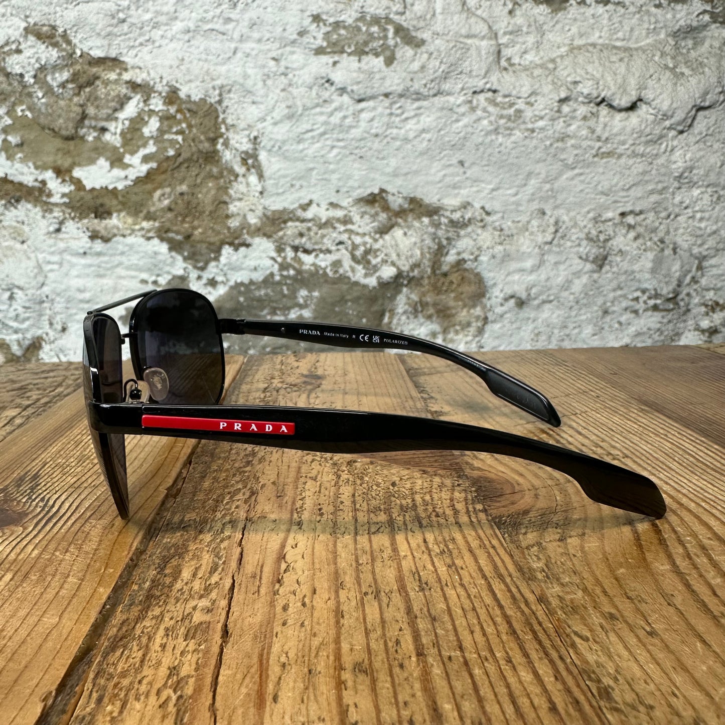 Prada Linea Rossa Black Aviator Glasses W/ Box