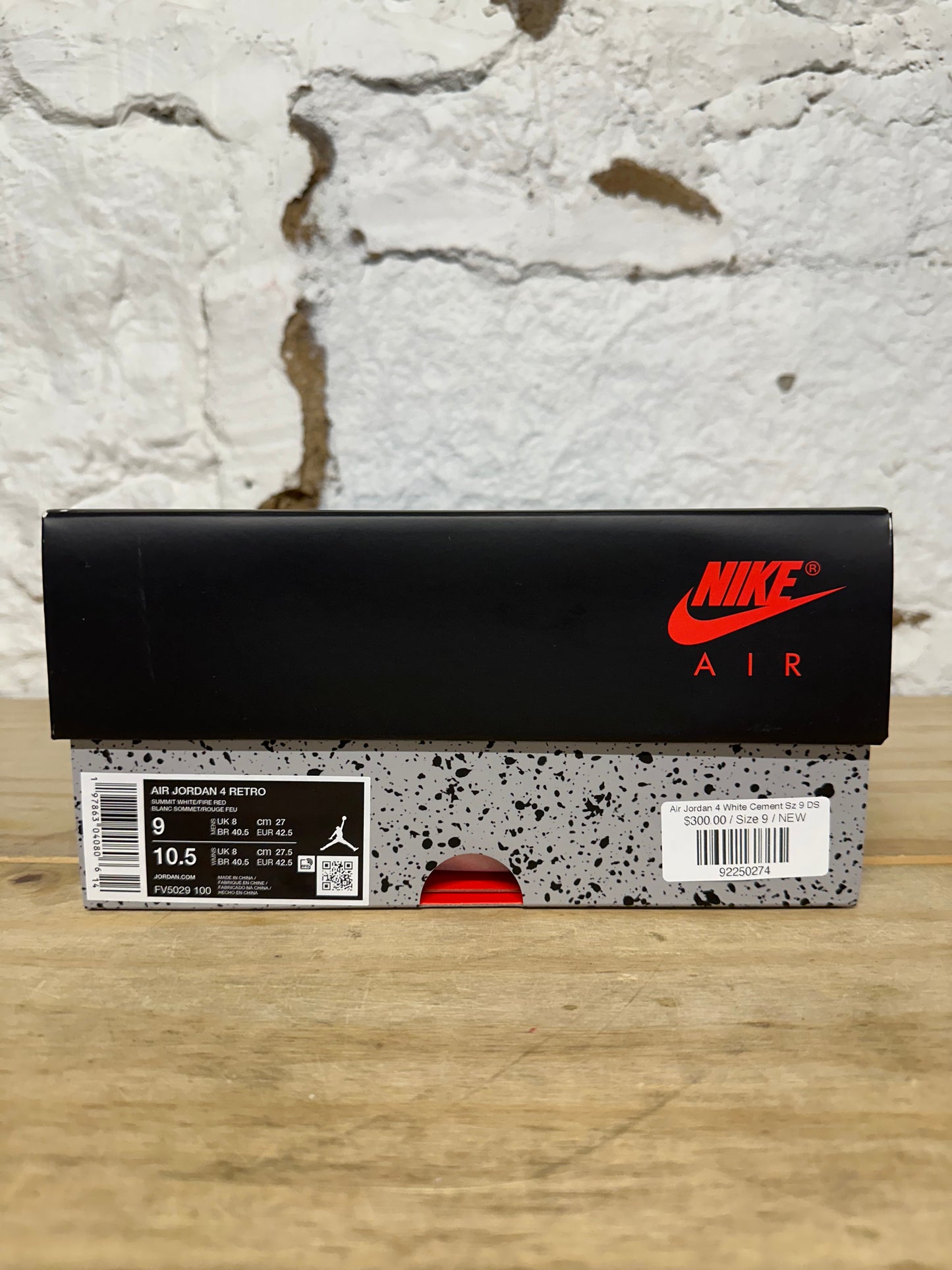 Air Jordan 4 White Cement Sz 9 DS