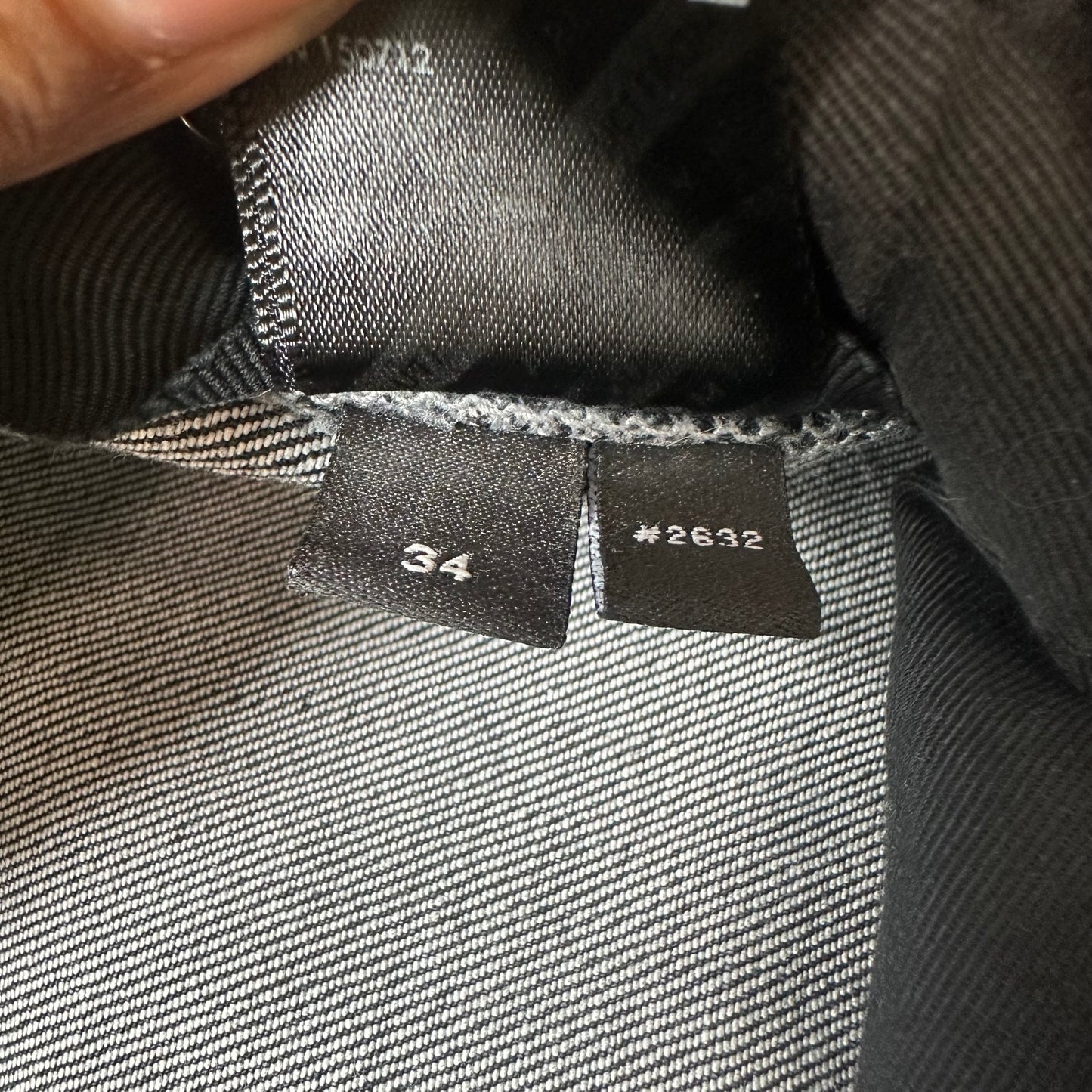 Amiri MX1 Black Paisley Thrasher Grey Denim Jeans Sz 34