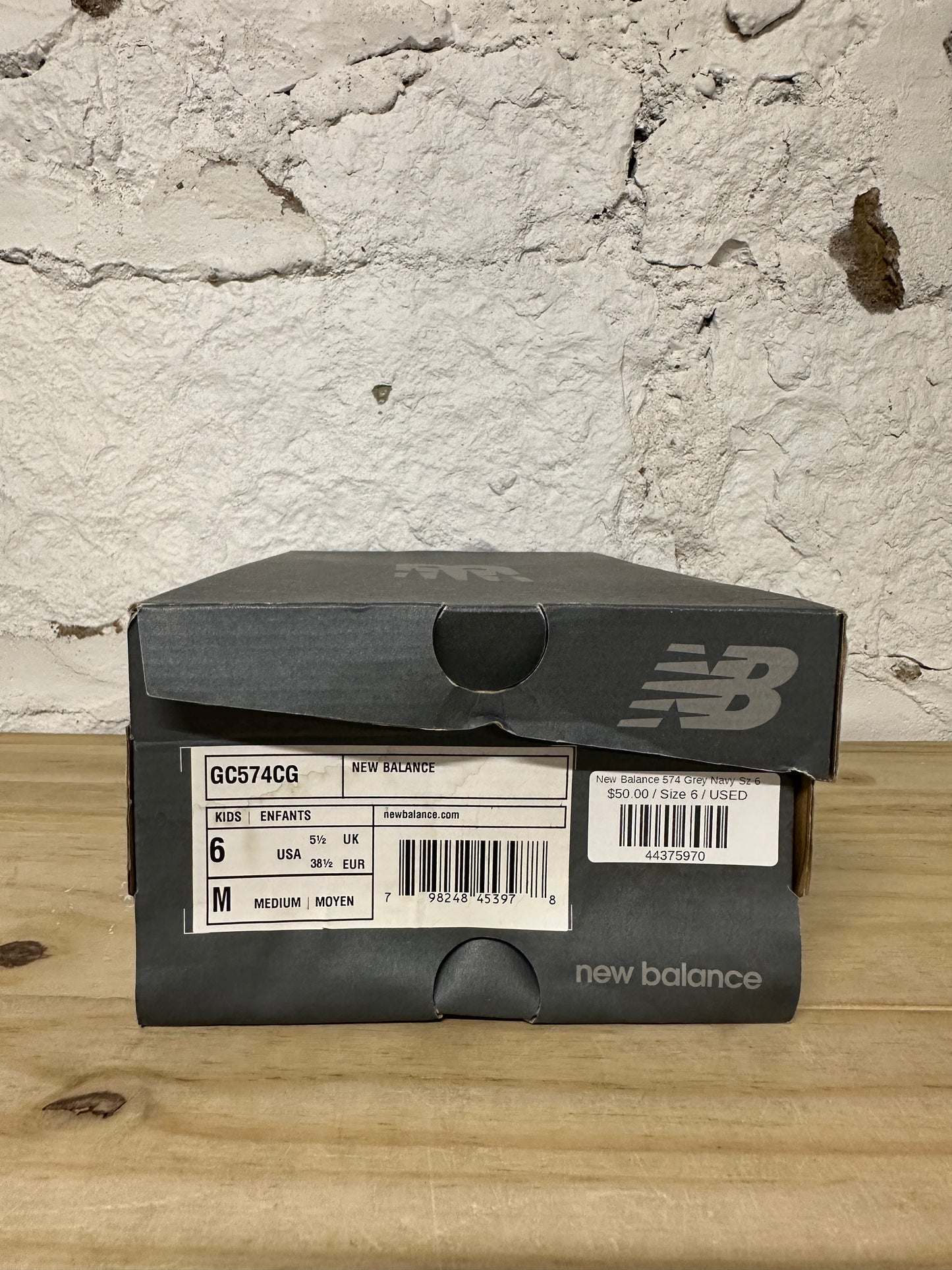 New Balance 574 Grey Navy Sz 6